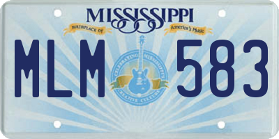 MS license plate MLM583