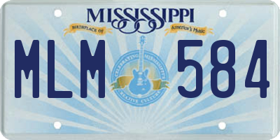 MS license plate MLM584