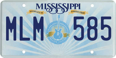 MS license plate MLM585