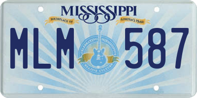 MS license plate MLM587