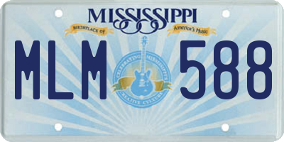 MS license plate MLM588