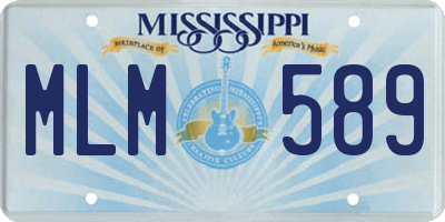 MS license plate MLM589