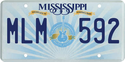MS license plate MLM592