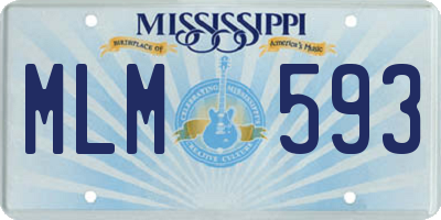 MS license plate MLM593