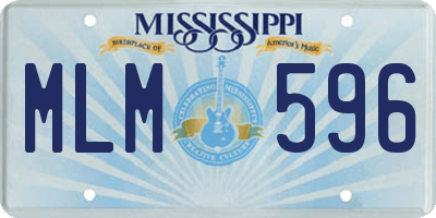 MS license plate MLM596