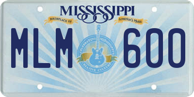 MS license plate MLM600