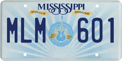 MS license plate MLM601