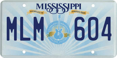 MS license plate MLM604