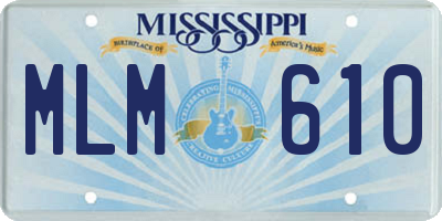 MS license plate MLM610