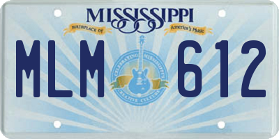 MS license plate MLM612