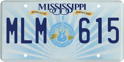 MS license plate MLM615