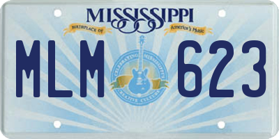 MS license plate MLM623