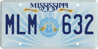 MS license plate MLM632