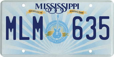 MS license plate MLM635
