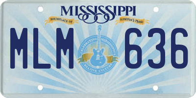 MS license plate MLM636
