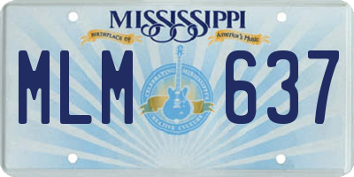 MS license plate MLM637