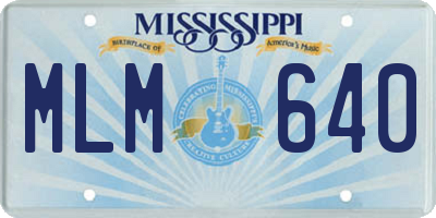 MS license plate MLM640