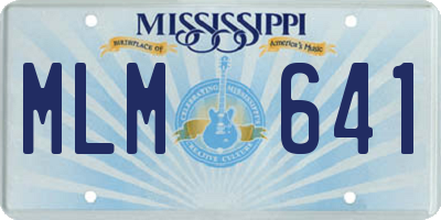 MS license plate MLM641
