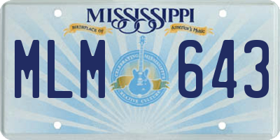 MS license plate MLM643