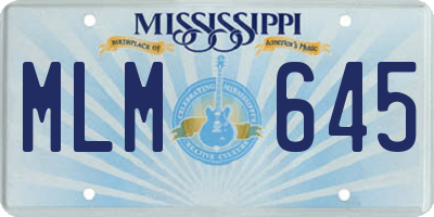 MS license plate MLM645