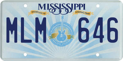 MS license plate MLM646