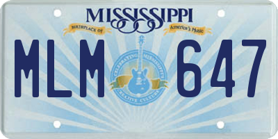 MS license plate MLM647