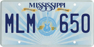 MS license plate MLM650