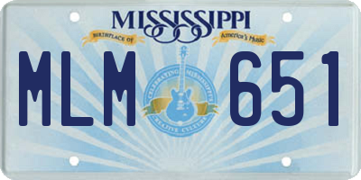 MS license plate MLM651
