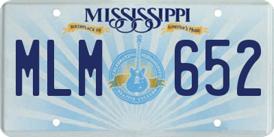 MS license plate MLM652