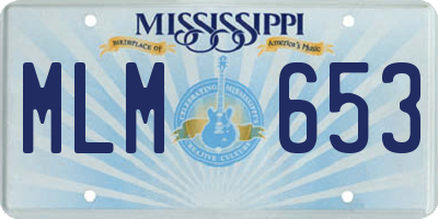 MS license plate MLM653