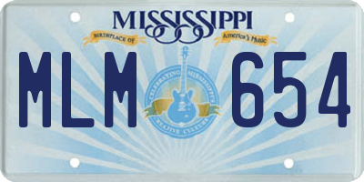 MS license plate MLM654