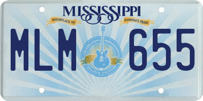 MS license plate MLM655