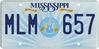 MS license plate MLM657