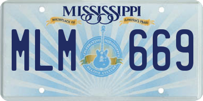MS license plate MLM669