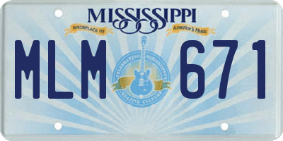 MS license plate MLM671