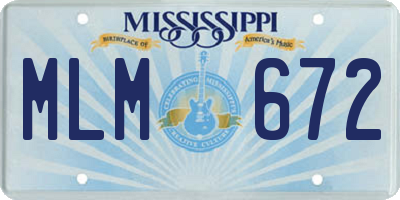 MS license plate MLM672