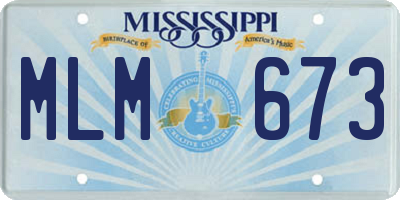 MS license plate MLM673