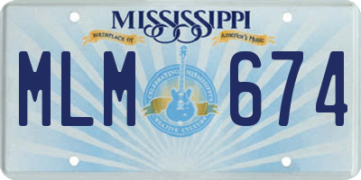 MS license plate MLM674