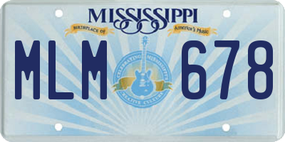 MS license plate MLM678