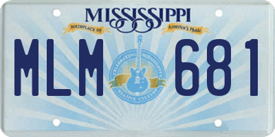 MS license plate MLM681