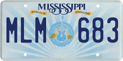 MS license plate MLM683