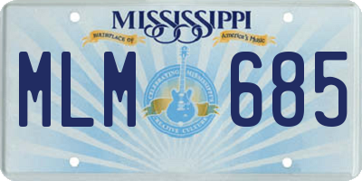 MS license plate MLM685