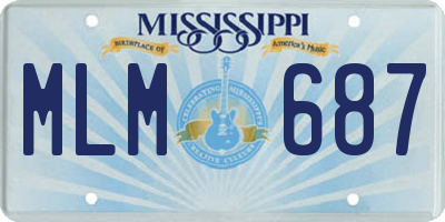 MS license plate MLM687