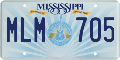 MS license plate MLM705