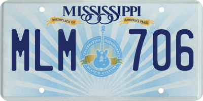 MS license plate MLM706