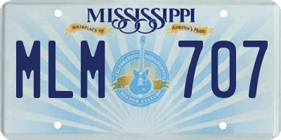 MS license plate MLM707
