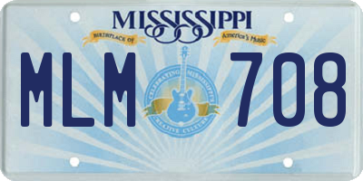MS license plate MLM708