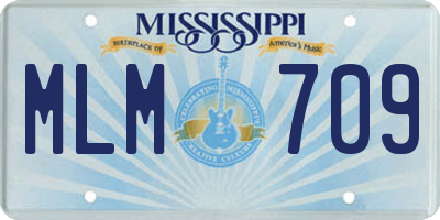 MS license plate MLM709