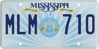 MS license plate MLM710
