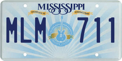 MS license plate MLM711
